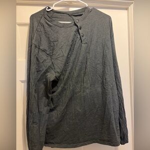 lululemon athletica Men's Long-Sleeve Henley - Charcoal